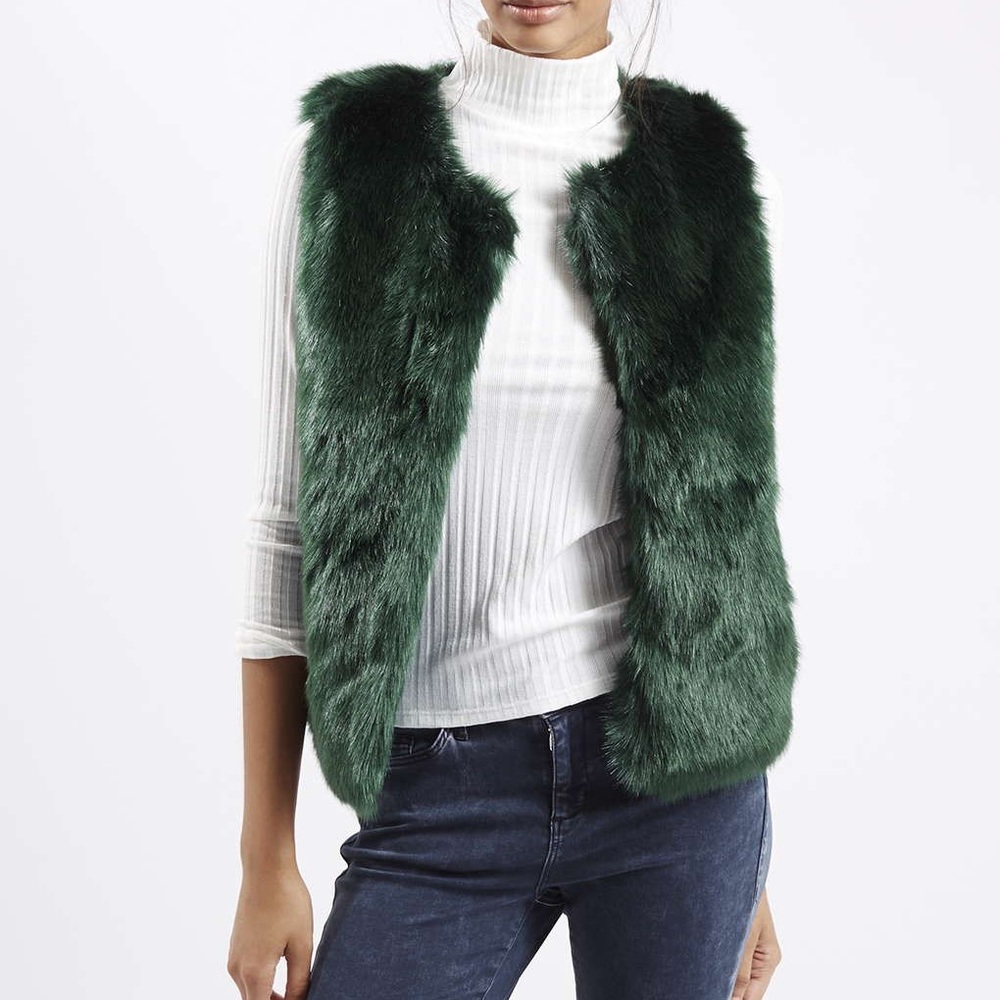 Topshop Faux Fur Vest